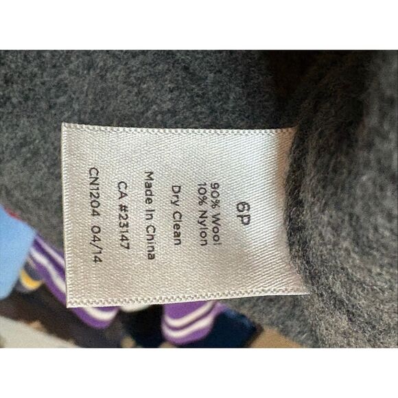 Talbots Charcoal Gray Wool Midi Skirt. Size 6P - Picture 3 of 6